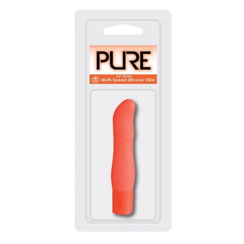 Оранжевый мини-вибратор PURE 3.5INCH VIBRATOR ORANGE - 9 см.